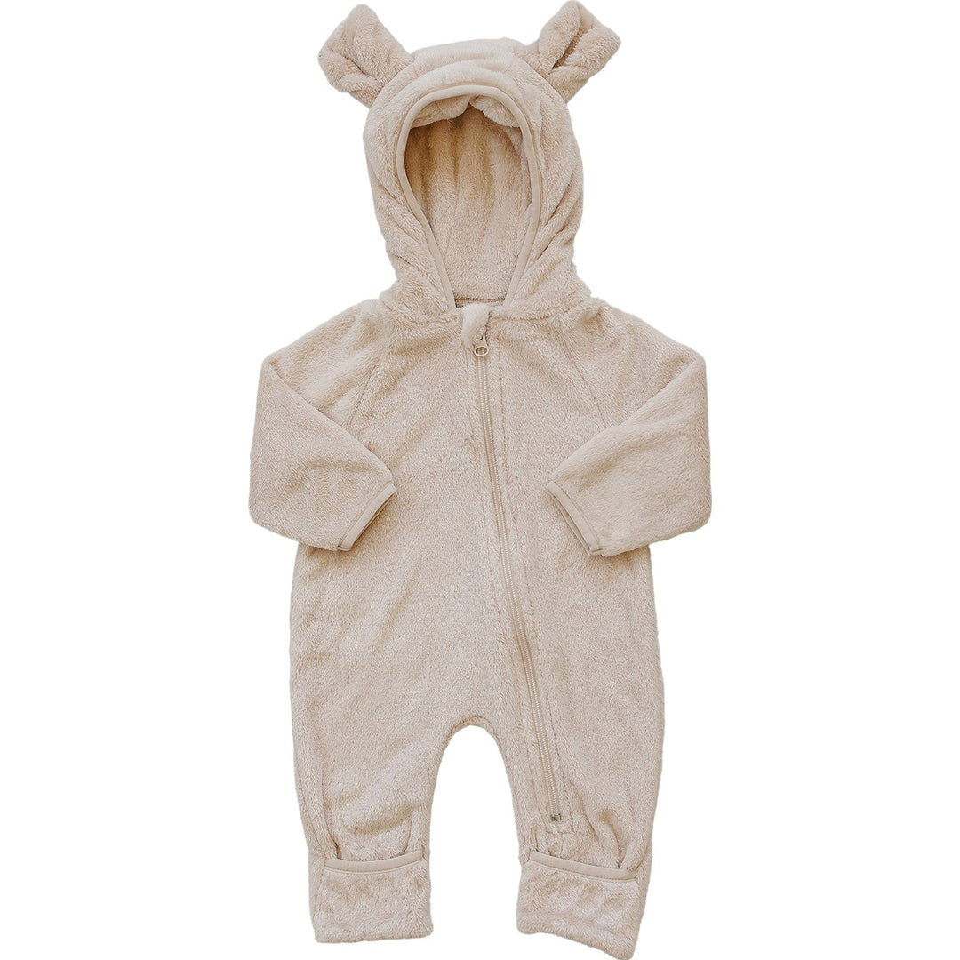 Cozy and warm, the Mebie Baby Fleece Bear Hooded Zipper is perfect for baby onesies