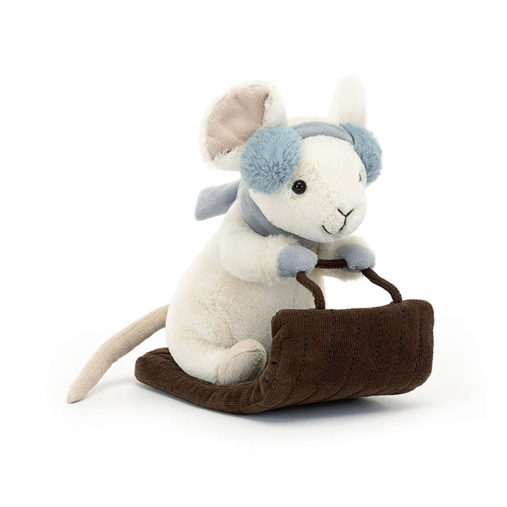 cute jellycat sledding mouse