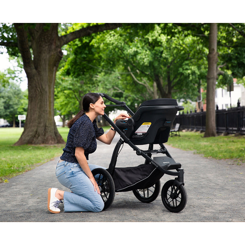 UPPAbaby Ridge Mesa Max Travel System with adjustable seat recline for naps