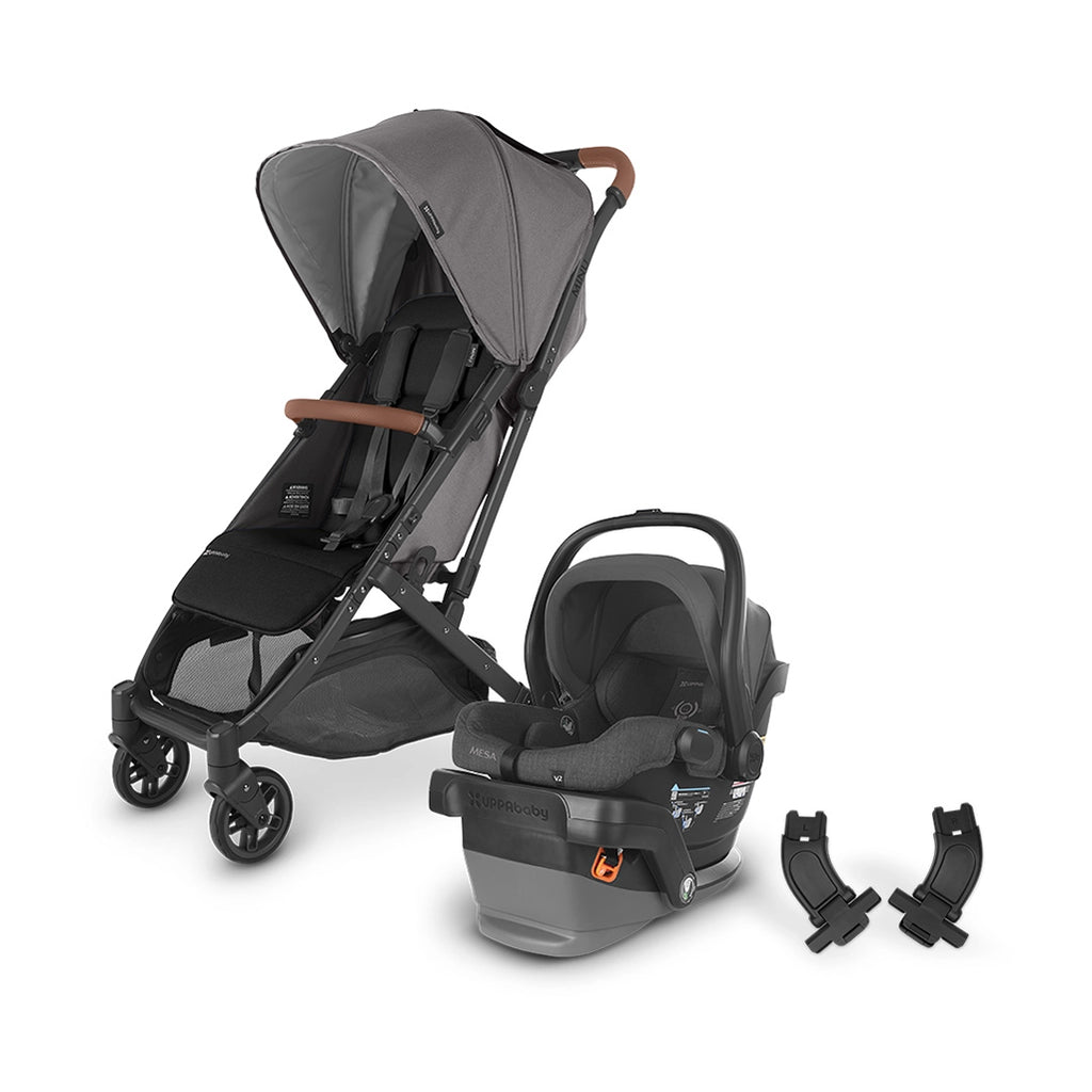Minu V2 bundle with Mesa V2 and adapter by UPPAbaby in the color Greyson