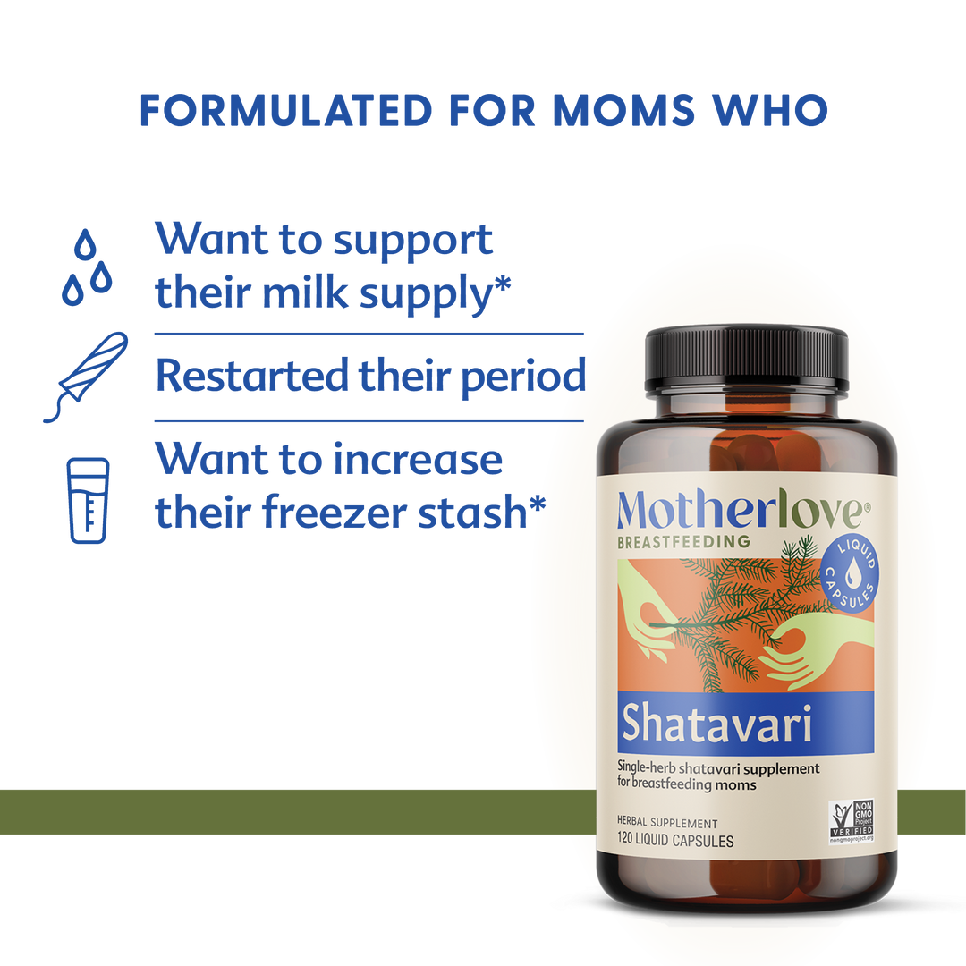Transparent display of Motherlove Shatavari - Liquid Capsules, boost milk supply supplements for daily use