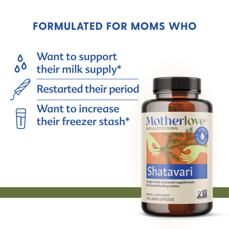Transparent display of Motherlove Shatavari - Liquid Capsules, boost milk supply supplements for daily use