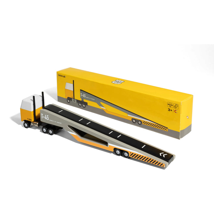 Candylab magnetic wooden car transporter unique toy designed for toddlers and young car enthusiasts
