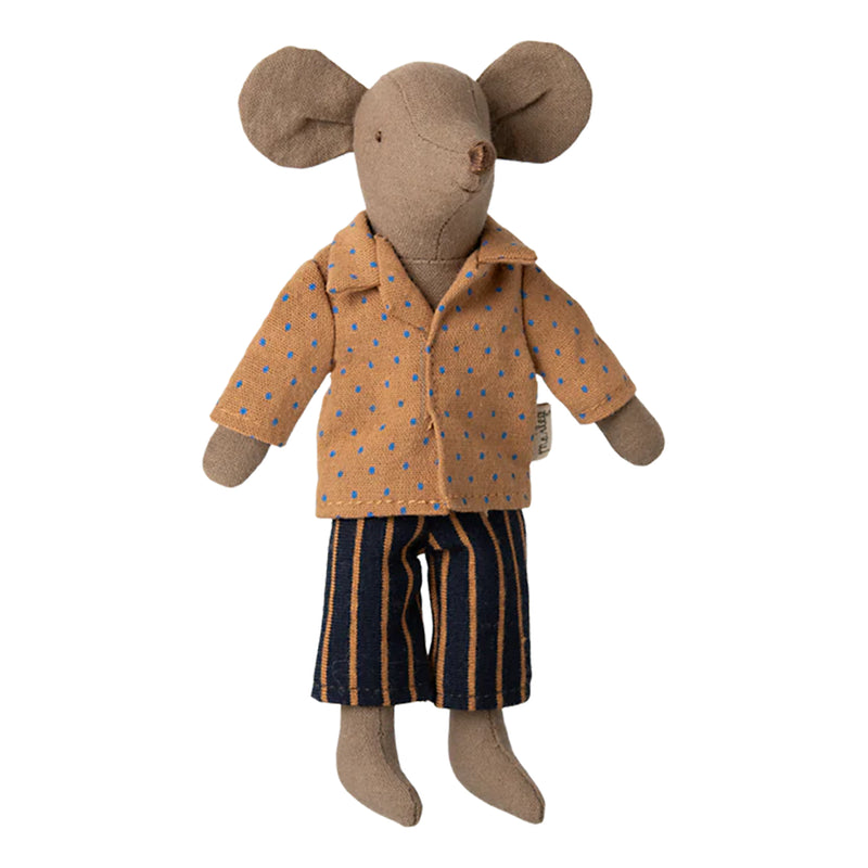 Maileg Mouse doll accessories, spotted shirt with stripped pants for Dad Maileg Mice