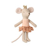 Maileg Mice Princess Little Sister in coral, perfect for Maileg mouse house