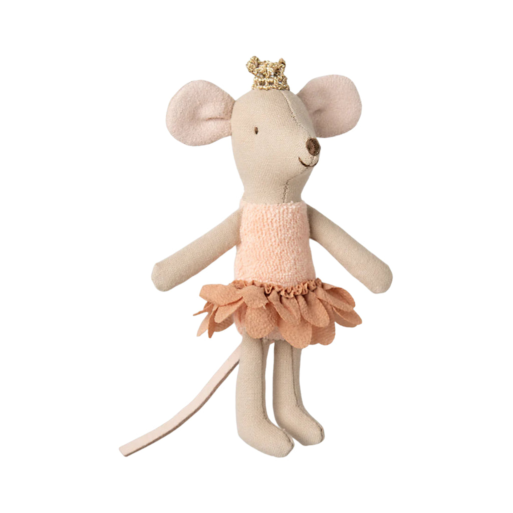 Maileg Mice Princess Little Sister in coral, perfect for Maileg mouse house