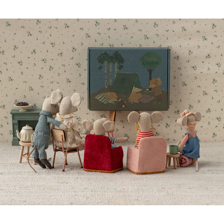 Maileg Pink Folding Chairs, perfect accessory for Maileg mice