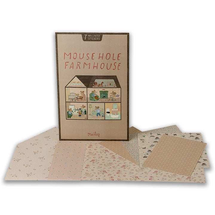 Maileg Mouse Hole Farm House Wallpaper set