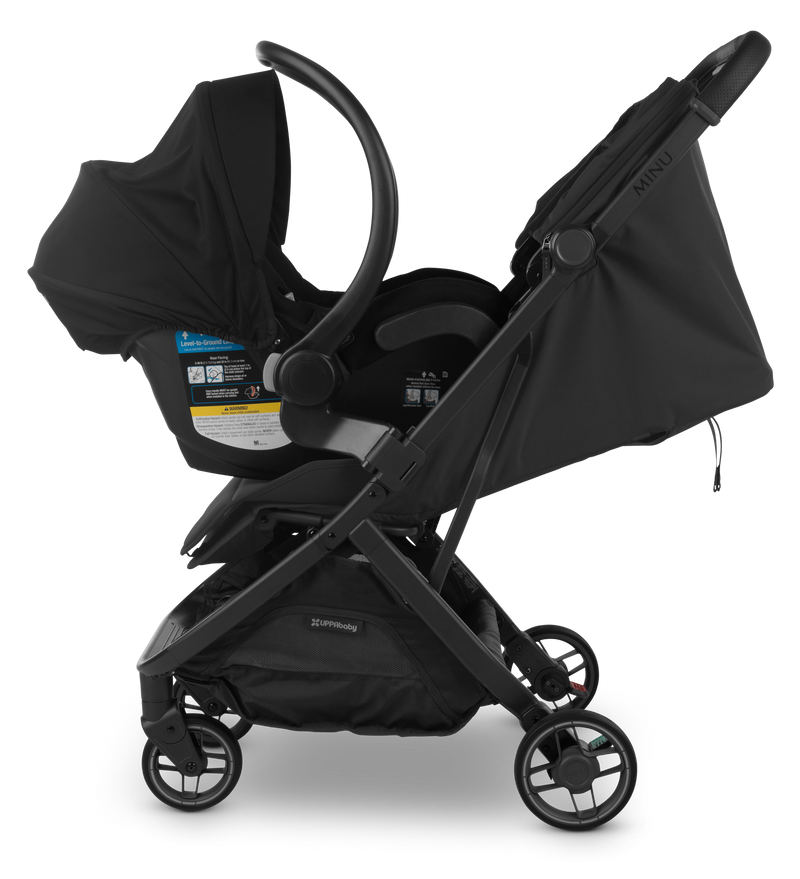 UPPAbaby Minu V3 Car Seat Adapters in Faded, designed for a smooth stroller setup during your travel adventures.