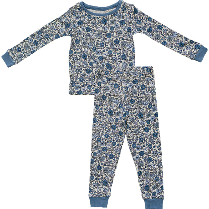 Mebie Baby Bluebell Pointelle Bamboo Cozy Set styled for soft, cozy sleep, a favorite in baby pajamas