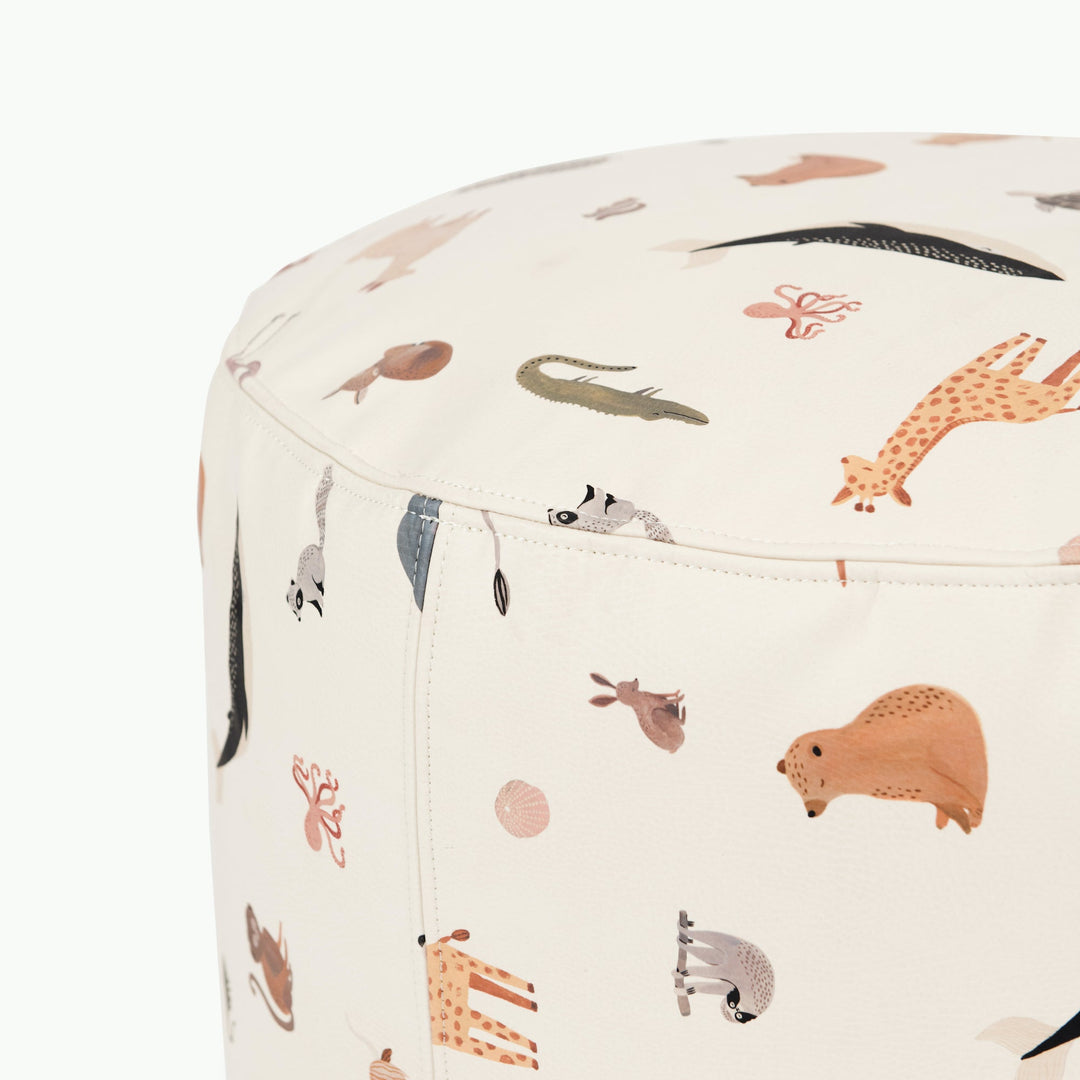Gathre animal patterned seating pouf