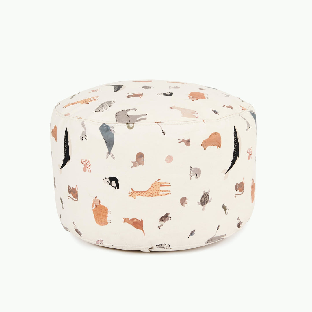 Gathre circle menagerie pouf 