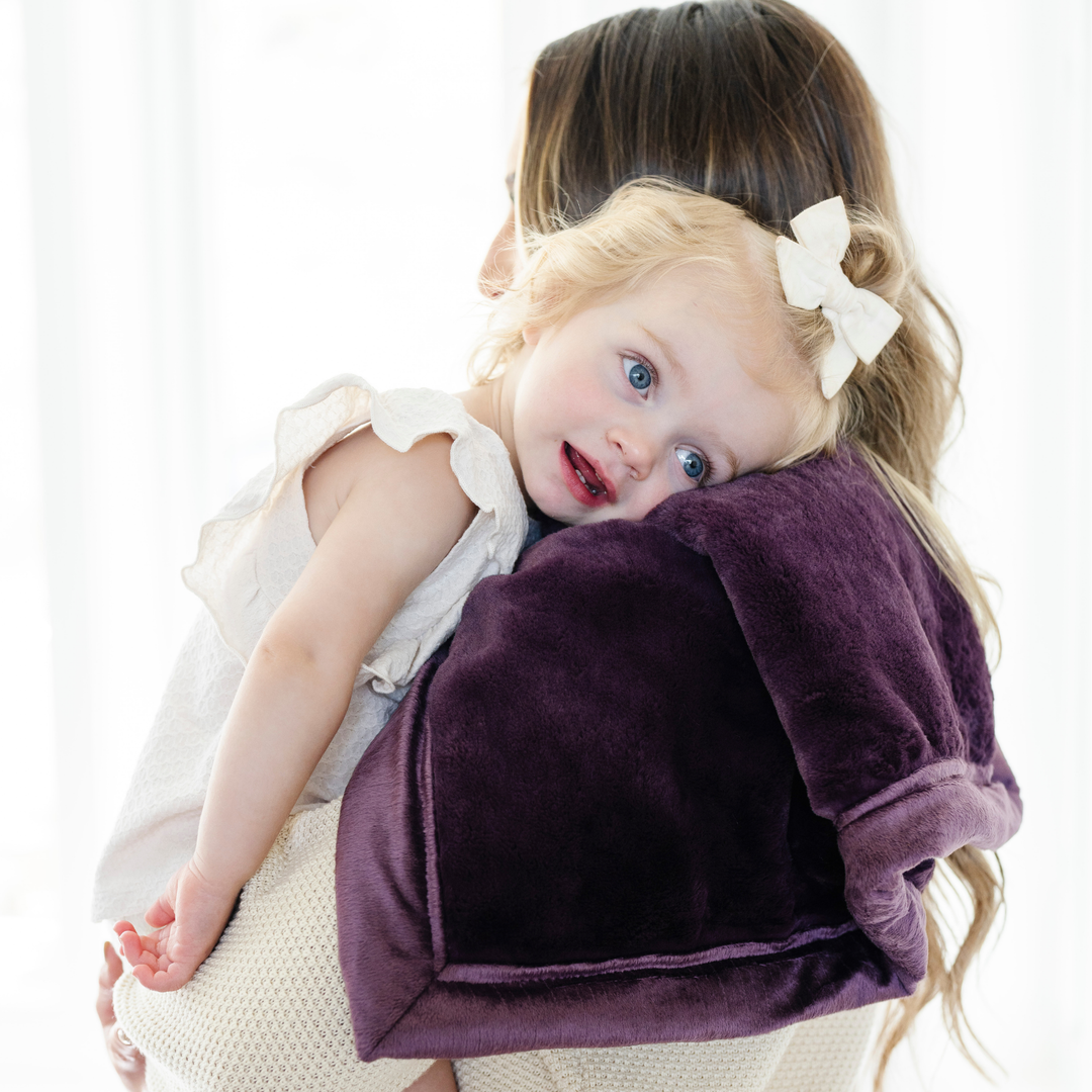 Aubergine stands out as a top pick when choosing the Saranoni Lush Mini Blanket as a staple baby blanket option.