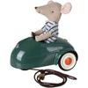 maileg mouse in mouse car green