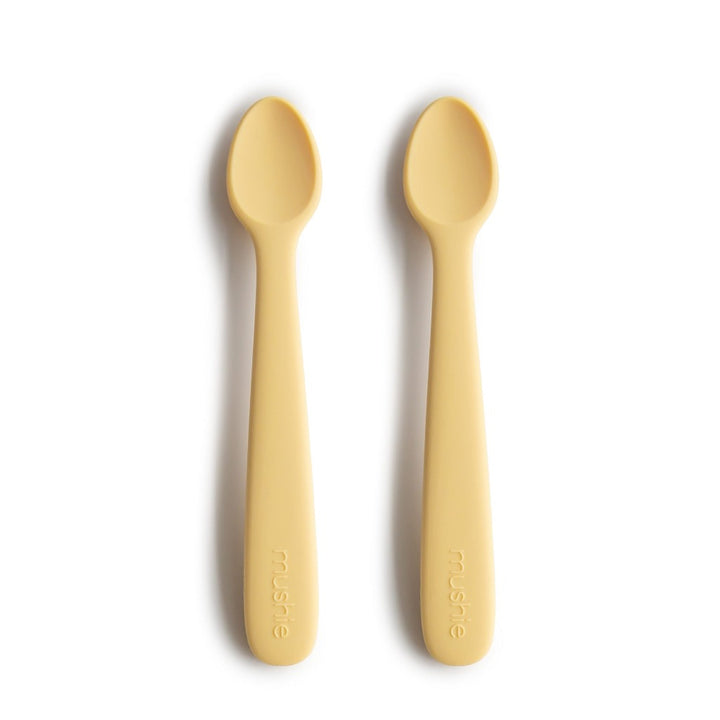 Mushie Silicone Spoons Spoon Set offering a gentle and safe feeding experience with BPA-free non-toxic silicone