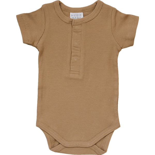 Mebie Baby organic cotton ribbed snap bodysuit