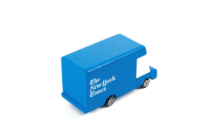 Gift-ready Plantoys New York Times Van wooden car toy, a big toy car kids will enjoy.