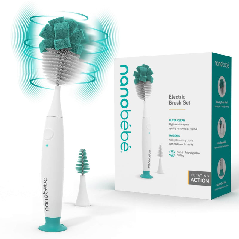 Nanobébé US E-Brush Electric Baby Bottle Brush