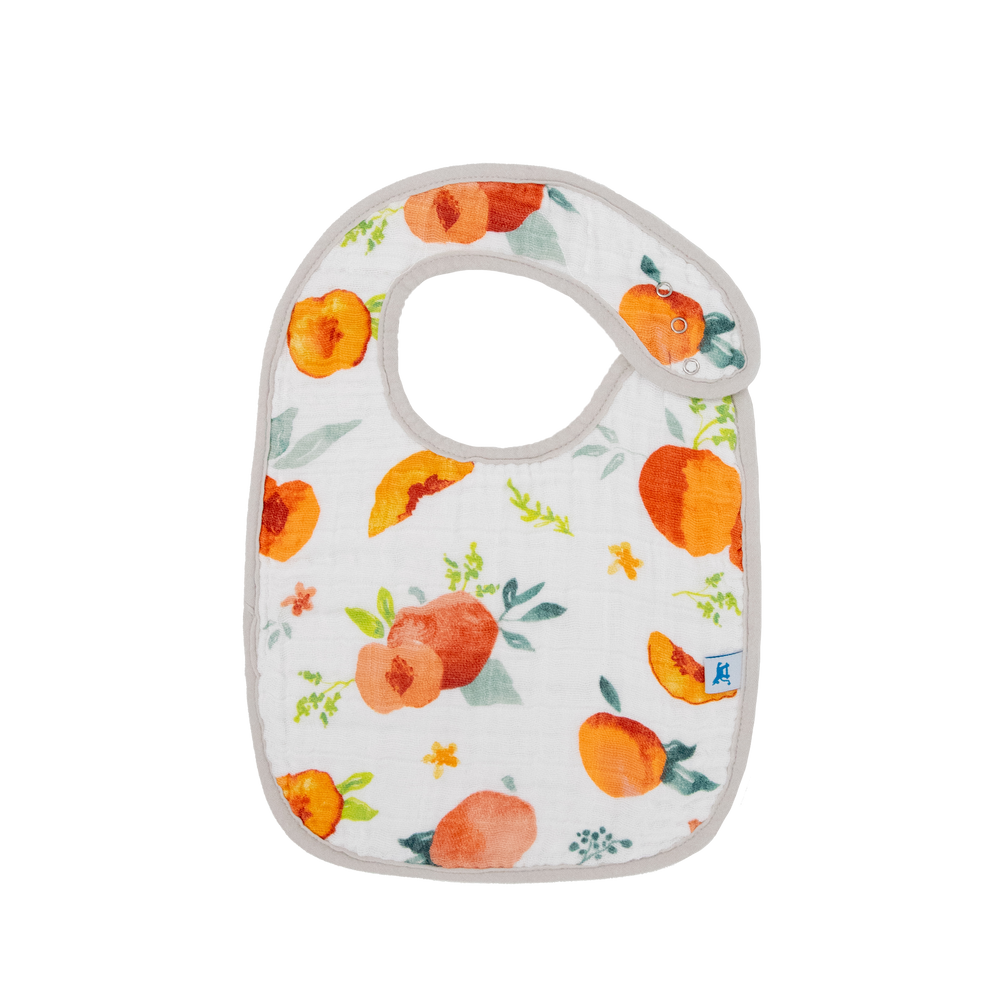 Keep baby clean with Little Unicorn Georgia Peach Classic Bibs, absorbent bib baby for daily use