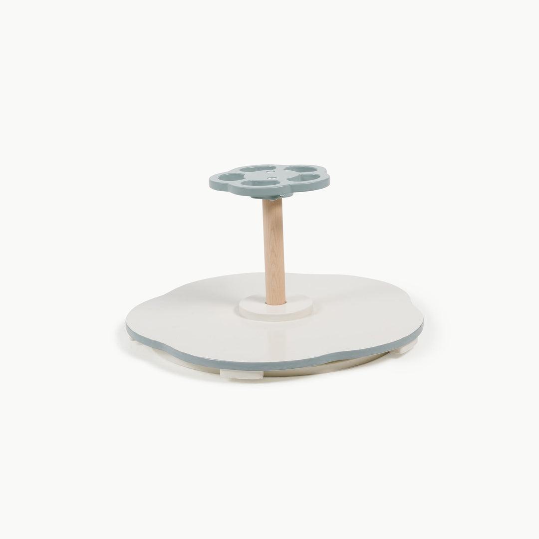 Grey colored Sit and Spin toy by Gathre, shown alone on a plain background