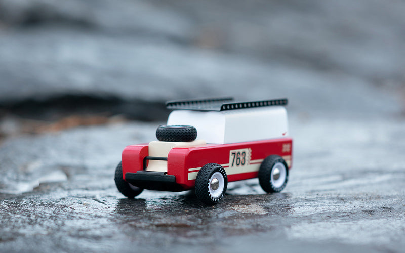 Captured on a stone path, the Plantoys Drifter Nigel brings outdoor adventure vibes to a childÕs wooden car toy selection.