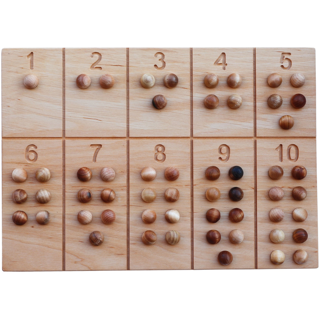 wooden story Montessori toys number counting board for children