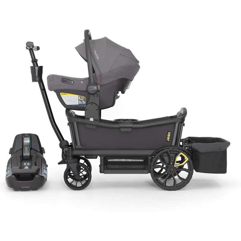 Angled view of Veer Cruiser XL Infant Car Seat Adapter for Nuna, perfect for best strollers.