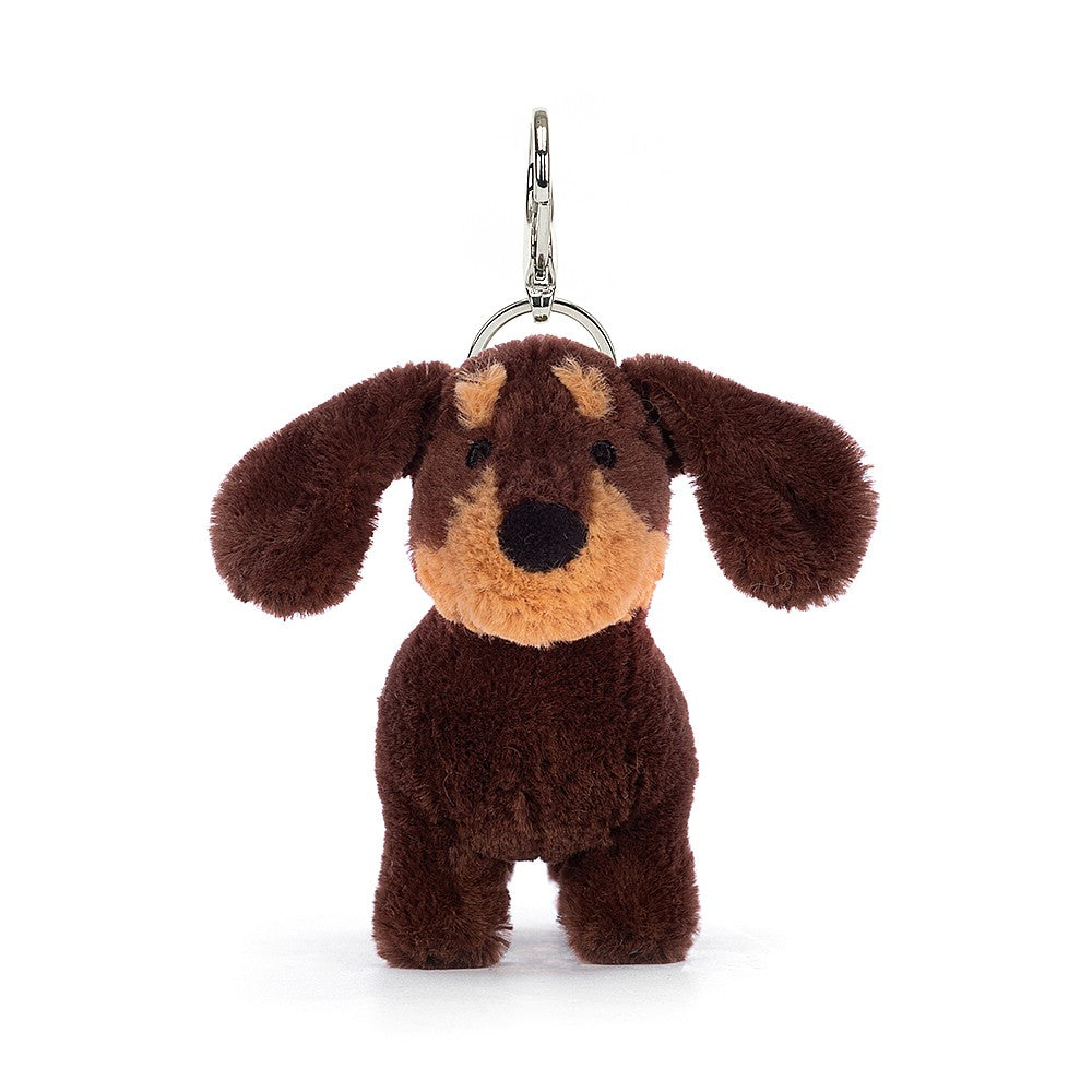 jellycat stuffed animals otto sausage dog bag charm