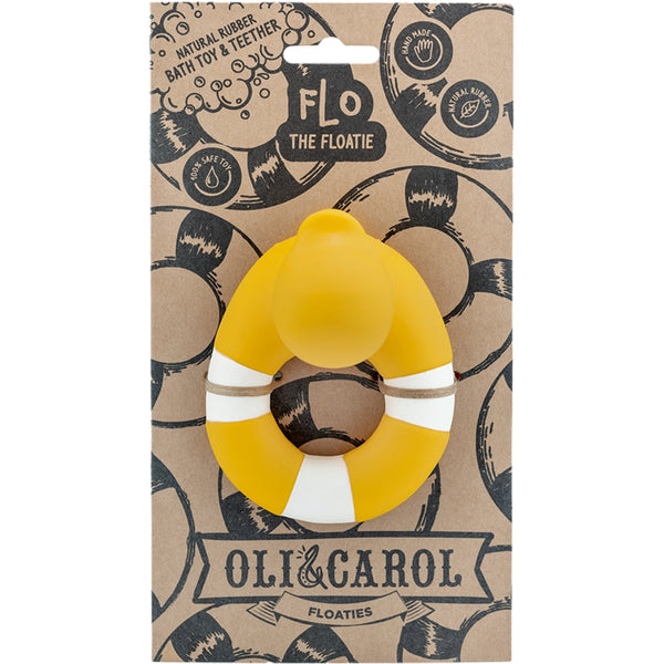 Oli & Carol Flo the Floatie yellow duck bath toy