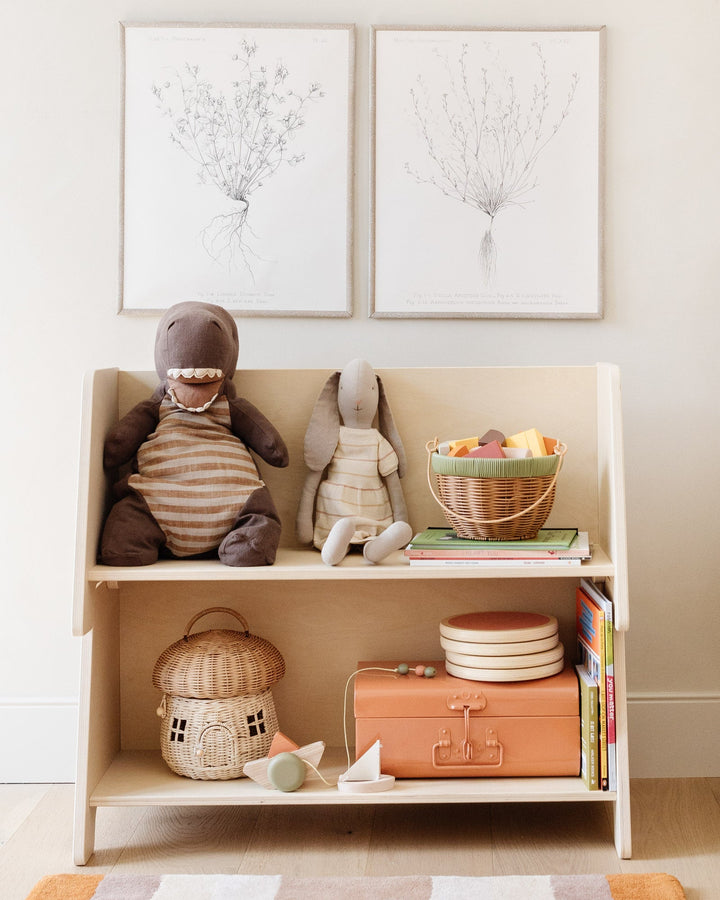 piccalio multi tier birch natural wood shelf for childrens bedroom