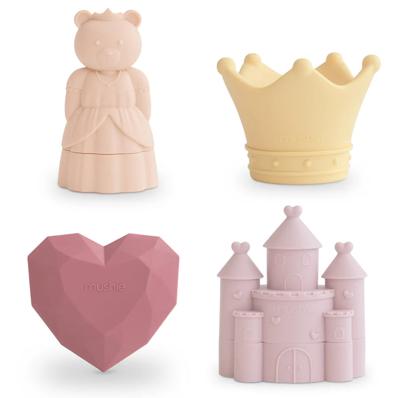 mushie mold free silicone princess bath play set 