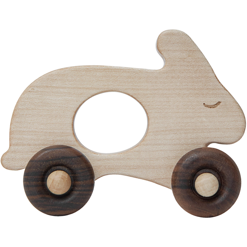 wooden story montessori wooden toys rabbit vehicle
