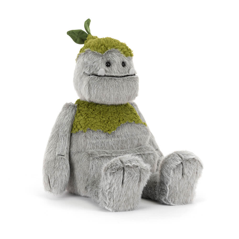 Jellycat Rockleton plush stuffed animal toy, soft mossy rock character stuffed toy, best children's toy - front view