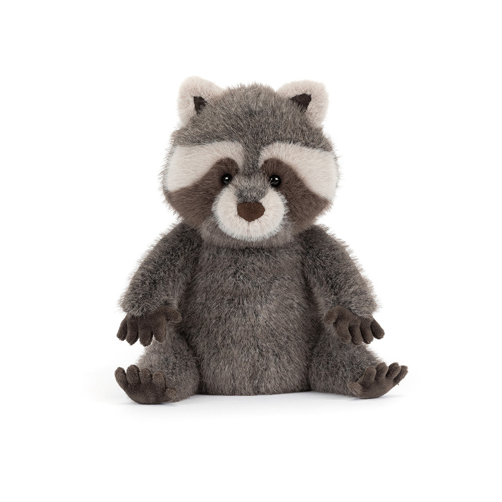 Jellycat Trixiwoo Raccoon plush stuffed animal toy, soft raccoon stuffed toy, best children's toy - side view