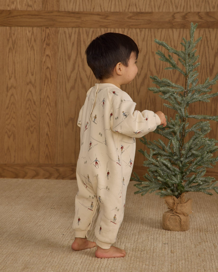 baby walking in rylee & cru raglan jumpsuit ski pattern