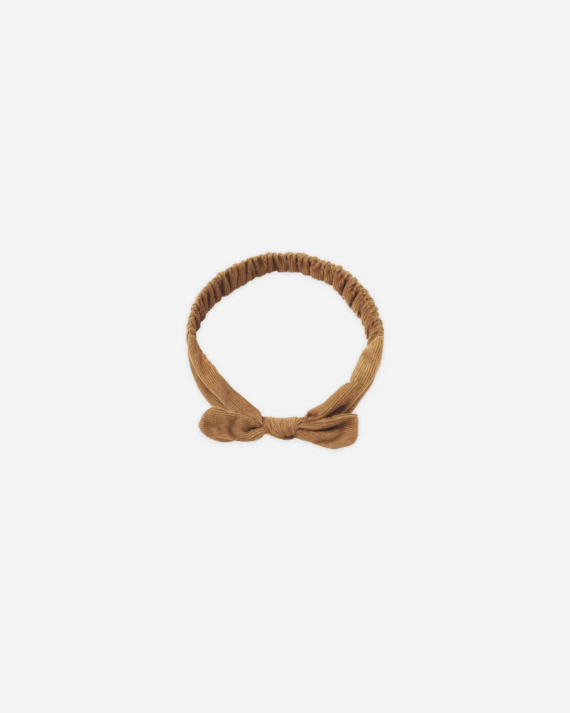 Golden Baby Bow Headband from Rylee & Cru, cloth headbands designed for comfort