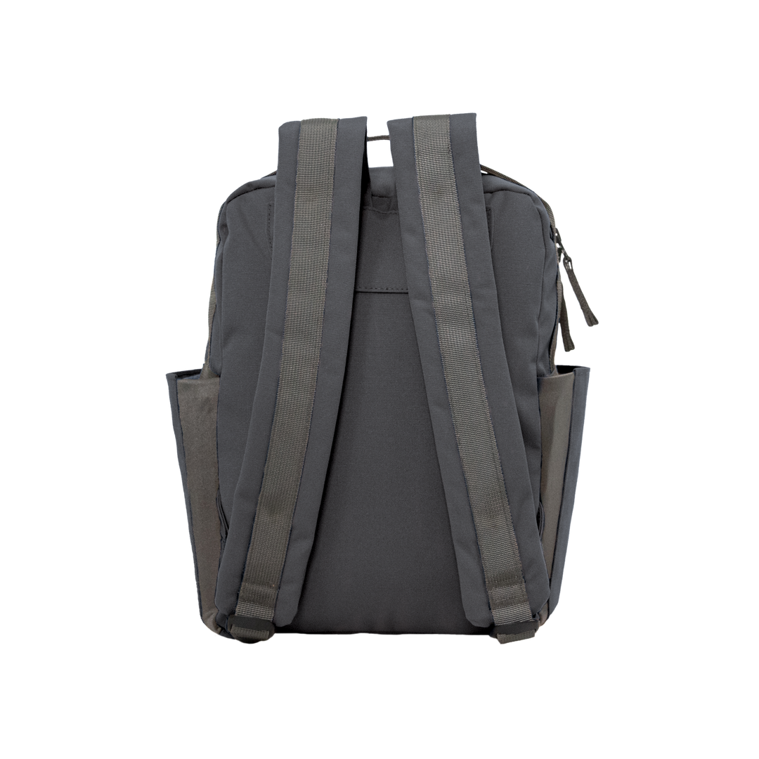 Little Unicorn Red Rovr Mini Roo Backpack - Charcoal shown closed, a sleek and functional option for backpacks for kids.