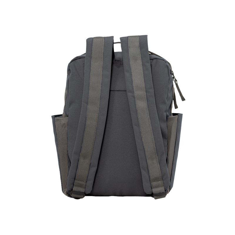 Little Unicorn Red Rovr Mini Roo Backpack - Charcoal shown closed, a sleek and functional option for backpacks for kids.