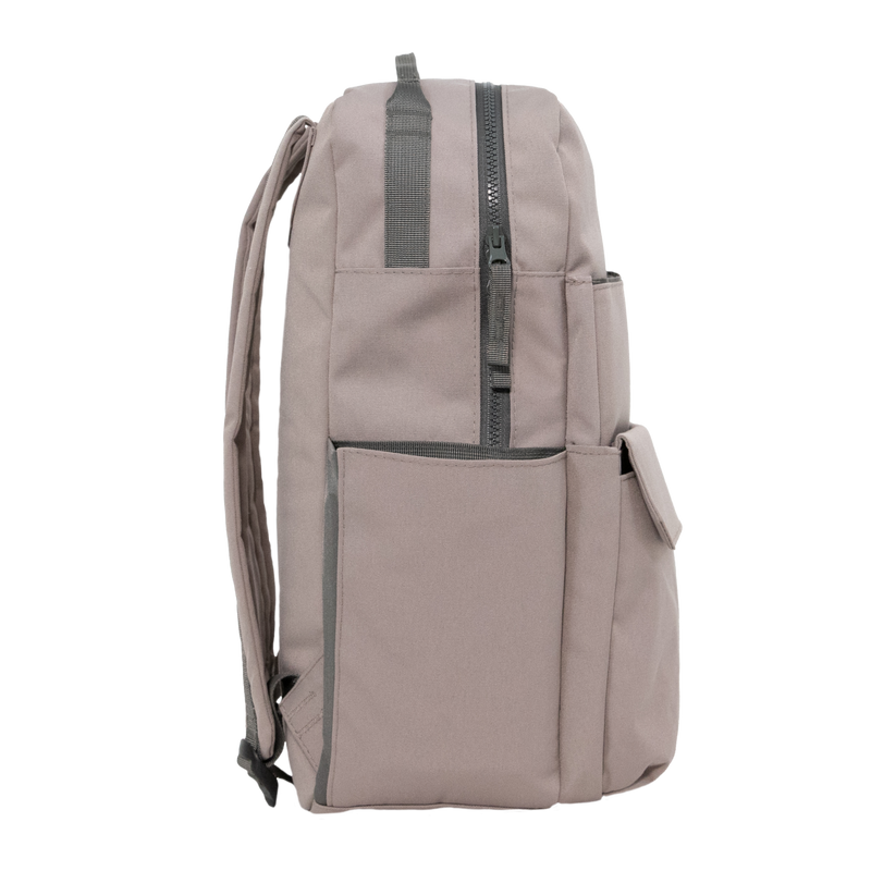 The Little Unicorn Red Rovr Roo Backpack in Truffle delivers comfort and space, ideal for active kid backpacks.