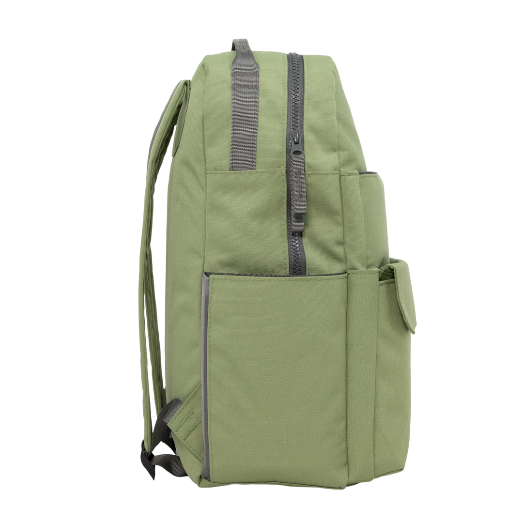 Featuring front zipper pockets, the Little Unicorn Red Rovr Roo Backpack in Moss keeps essentials organized for any kid backpacks collection.