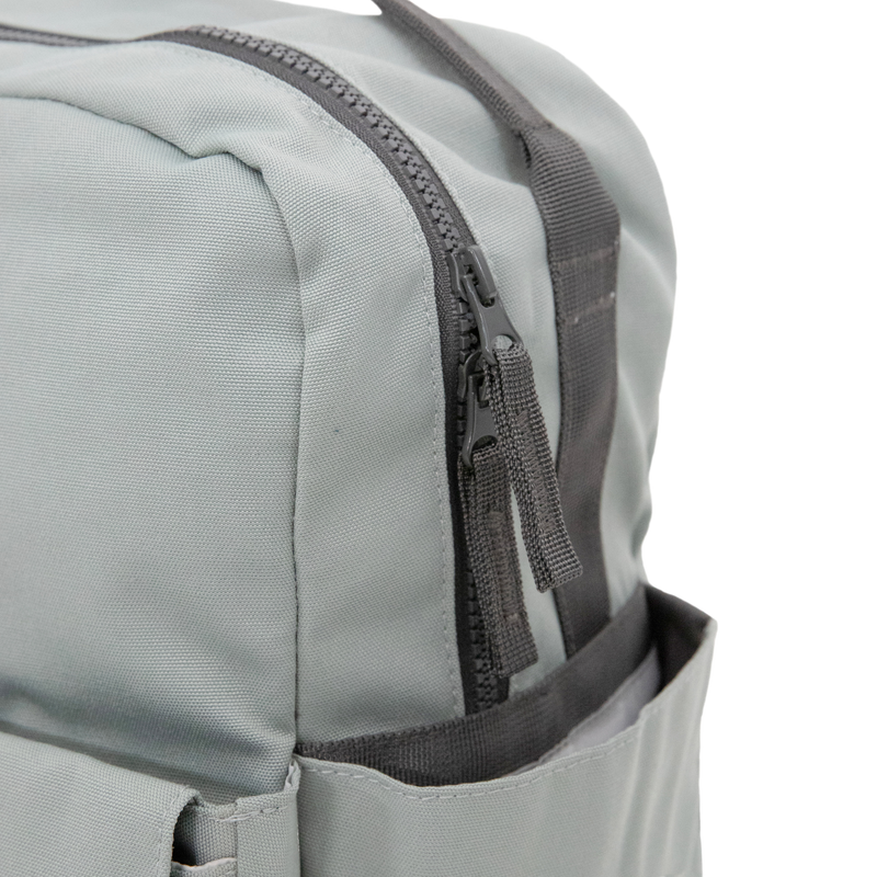 Little Unicorn Red Rovr Mini Roo Backpack - Sage open view, offering smart storage for any backpack for kids.