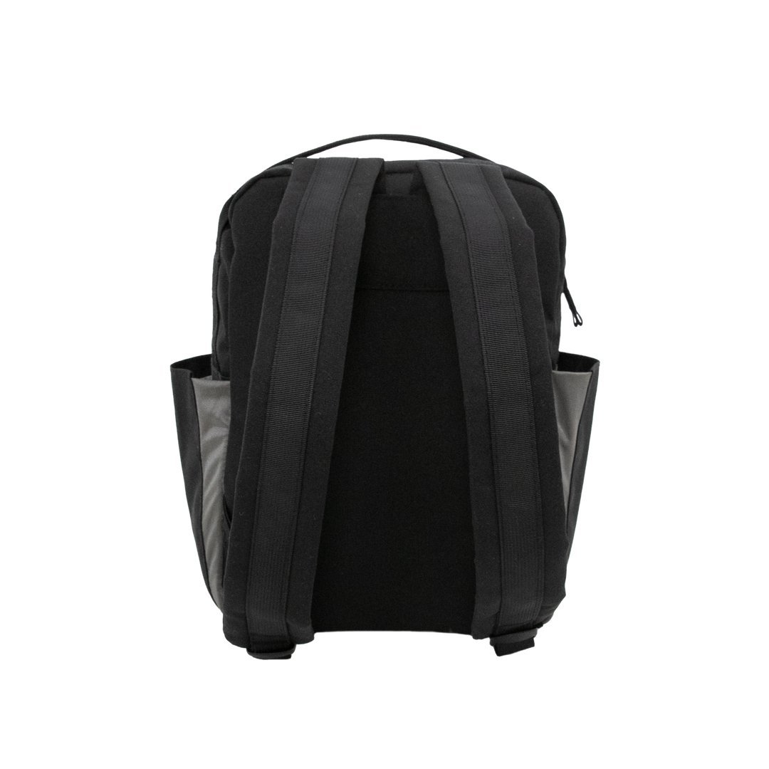 Little Unicorn Red Rovr Mini Roo Backpack - Black displayed open, perfect backpacks for kids with roomy interior.