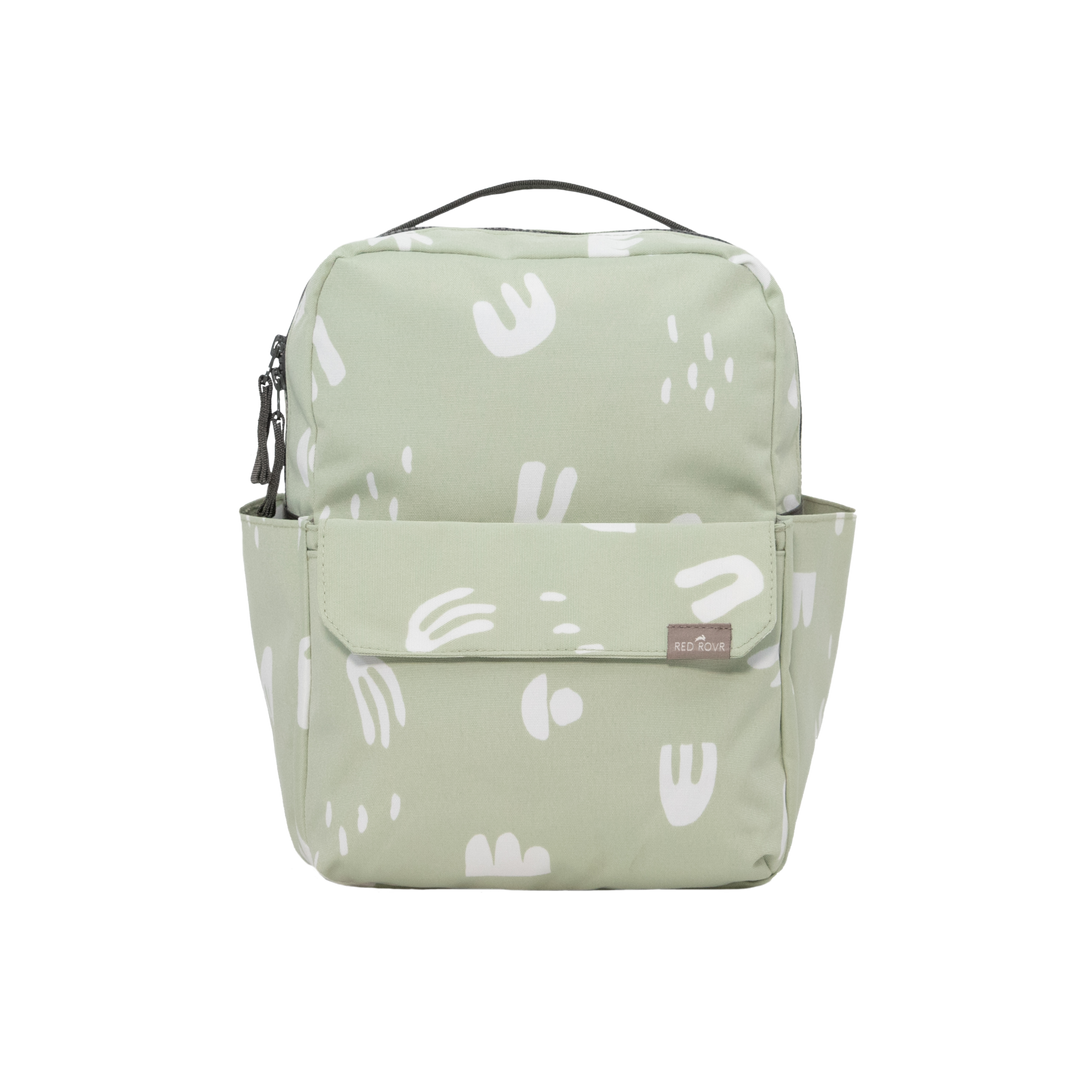 Playful and practical, the Little Unicorn Red Rovr Mini Roo Backpack in Pear Doodle is a fun essential for stylish kids backpacks.