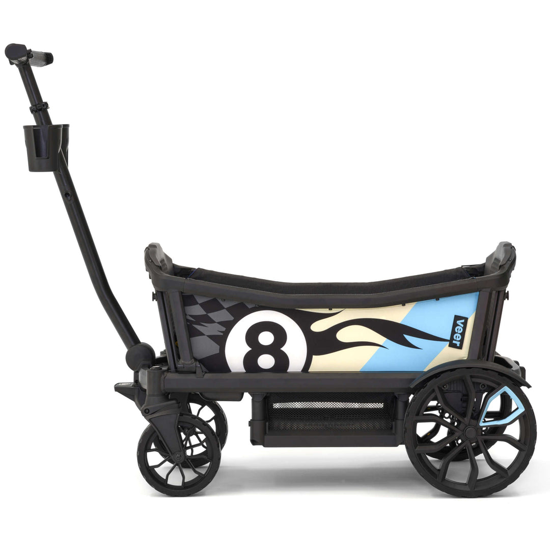 Show rally spirit with the Veer Cruiser Custom Sidewall Kit in Rally, an exciting accessory for stroller wagons.