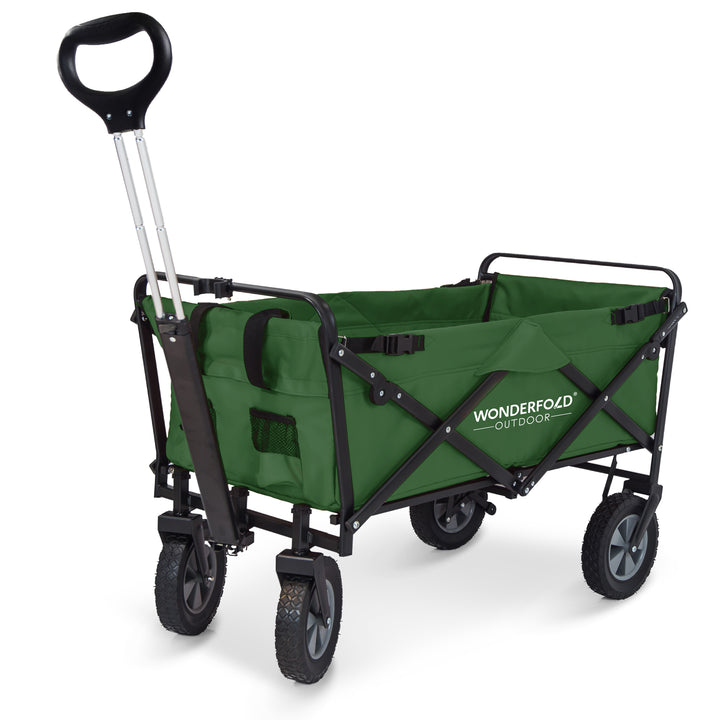 folding wonderfold s1 utiltiy wagon in green