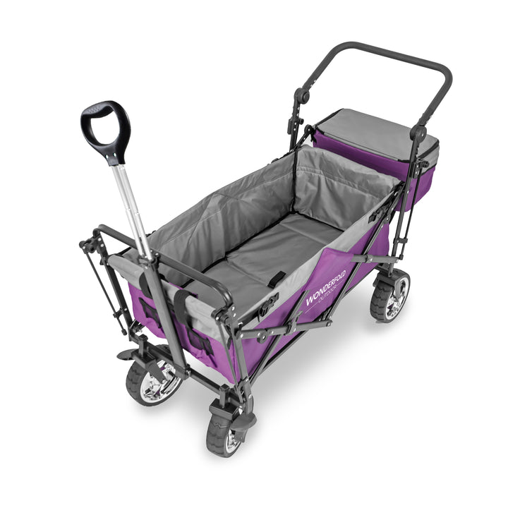 s4 purple stroller wagon with canopy push and fold