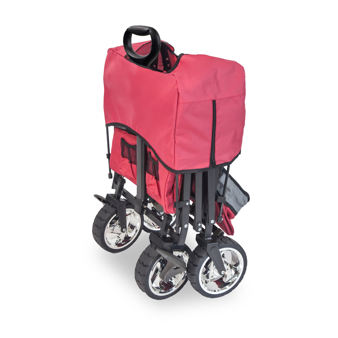 red folding storage stroller wagon wonderfold s4