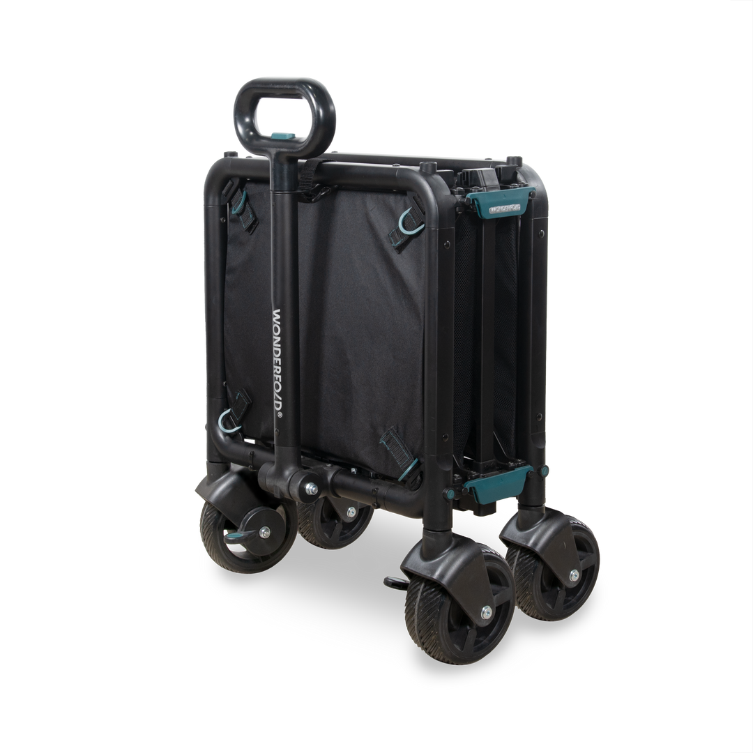 Built for convenience and function, the Wonderfold S5 is a kids wagon stroller with a sleek black frame and versatile features.