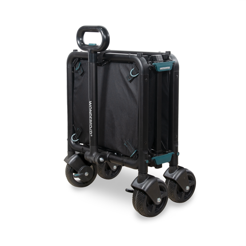 Built for convenience and function, the Wonderfold S5 is a kids wagon stroller with a sleek black frame and versatile features.