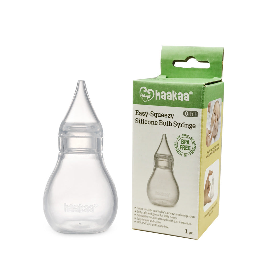 Haakaa Easy-Squeezy Silicone Bulb Syringe for clearing infants nose